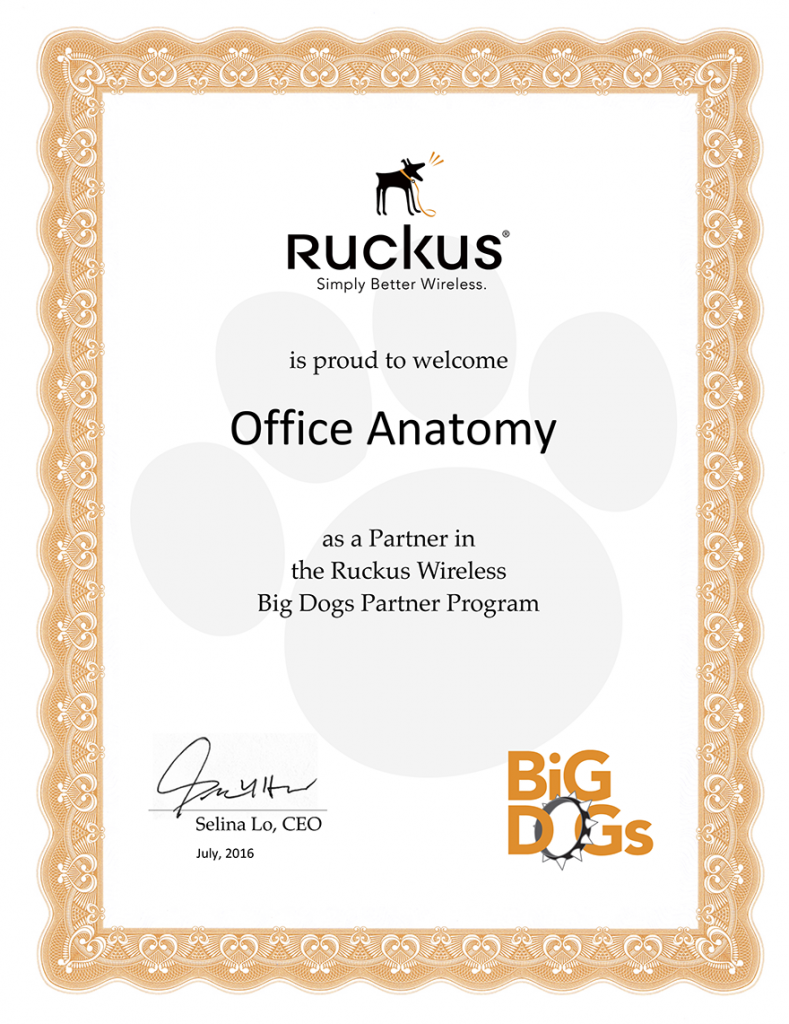 Ruckus Wireless Partner Certificate Office Anatomy.png